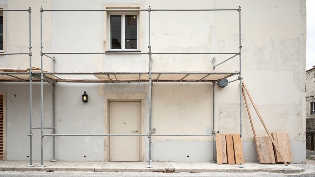 Ravalement enduit et peinture, façade dans l'Yonne